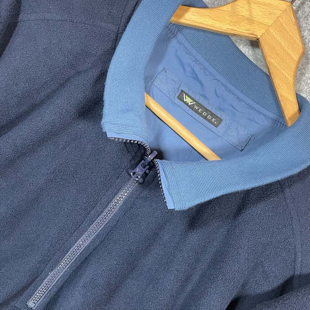 Wedge Golf & Beyond‎ Men's XL 1/2 Zip Fleece Pullover Jacket Navy Blue